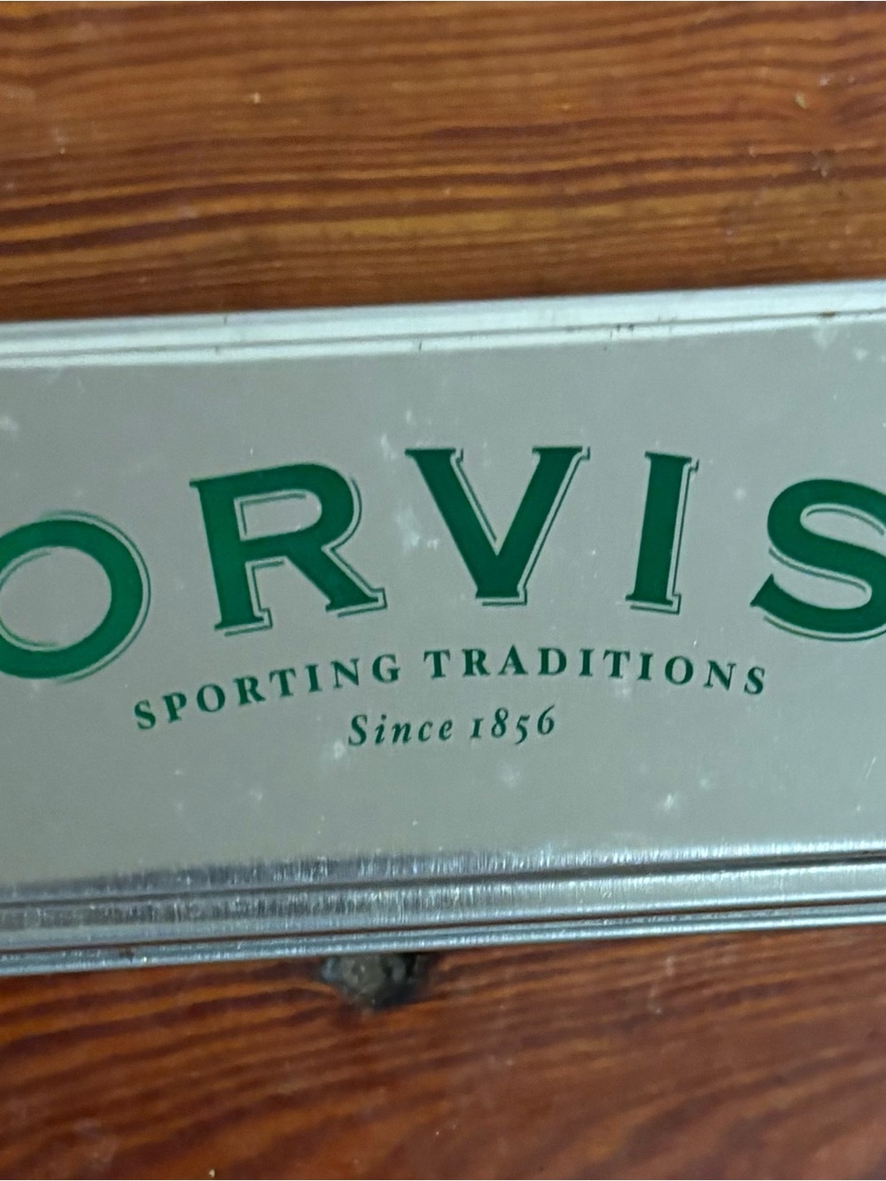 Orvis Green and Silver Metal Box
